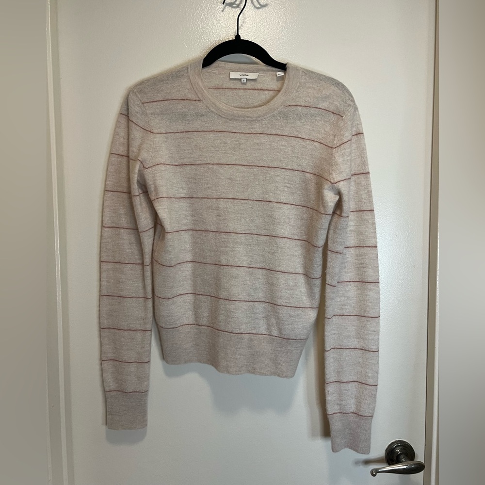 Vince cream crewneck sweater 100% cashmere